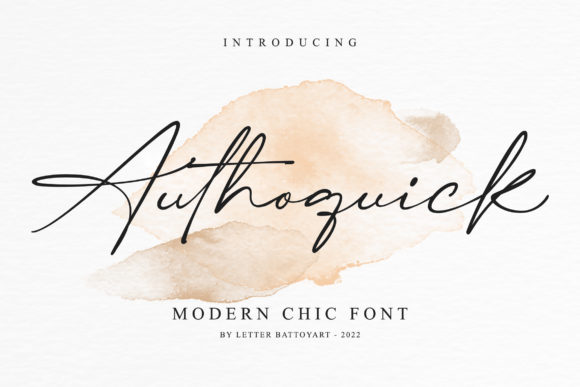 Authoquick: The Fresh Script Font for Modern Design