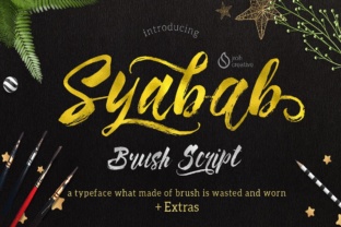 Syabab: The Brush Script Font with Character